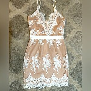 Charlotte Russe Tan Spaghetti Strap Mini Dress